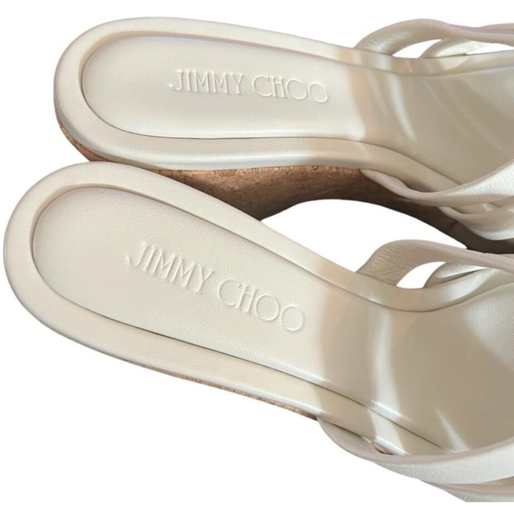 Jimmy Choo Women's Maribou 110 Platform Wedge Slide Sandals, Nee In Box+Dust Bag - Picture 6 of 9